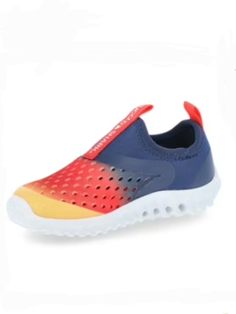 Rugged Shark Toddler Slip-On Water Shoes in Red, Navy & Yellow Size: 9